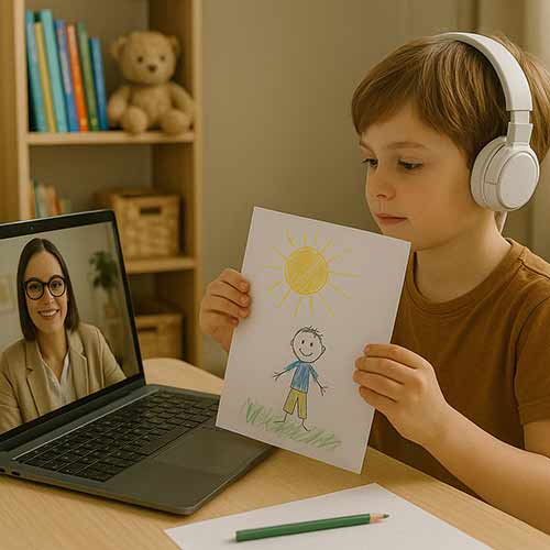 Sesion online de psicologia sanitaria para niños